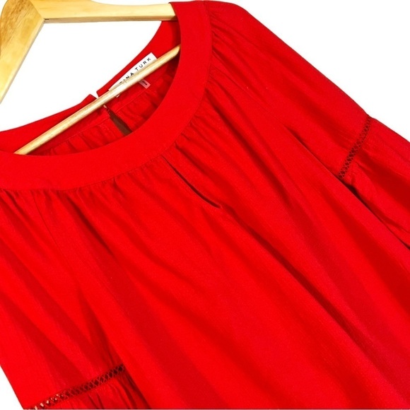 Trina Turk Wayfair Bell Sleeve Red Top - Picture 7 of 7